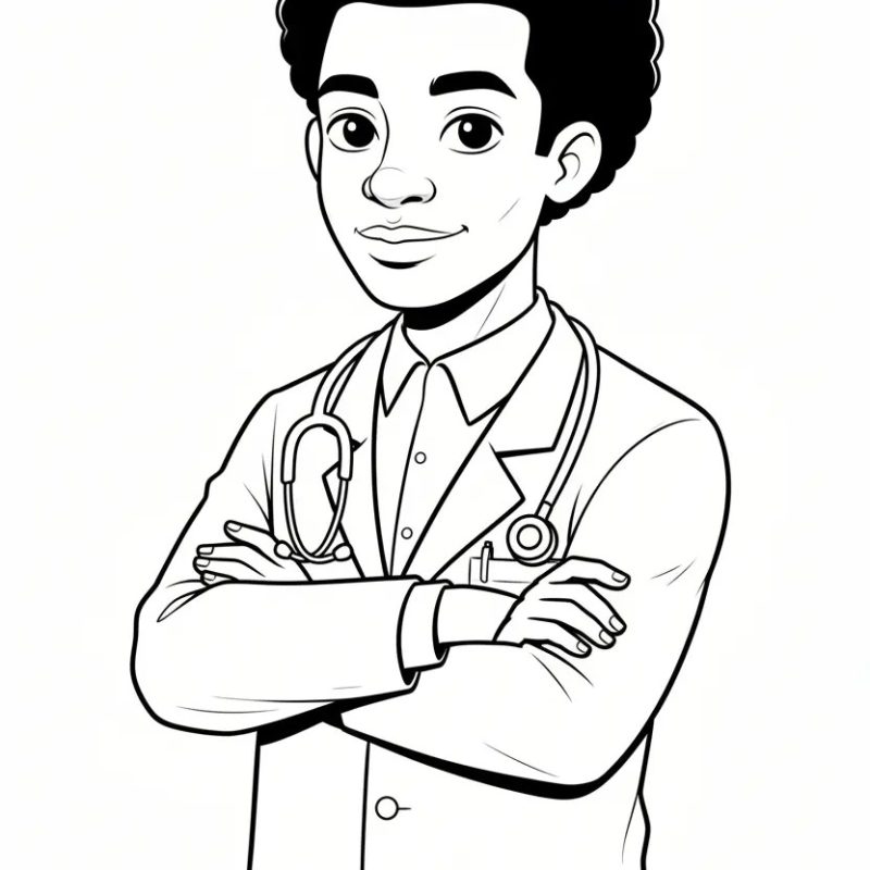afro nurse guy